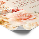 Poster Boho automne jardin épices orange Mettez une bague (Coin)