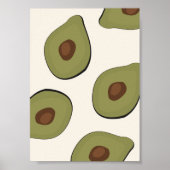 Poster Boho Avocado Motif Tropical Summer Imprimer (Devant)