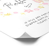 Poster Boho Baby Girl Douche Déchets Signe Raffle (Coin)