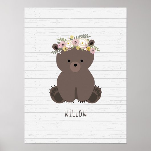 Poster Boho Baby Oear Bois Infirmière personnalisée (Devant)