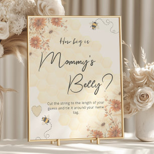 Poster Boho Baby shower miel quelle est la taille du vent