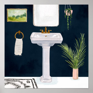 Poster Boho Bath : I