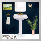 Poster Boho Bath Sinks I (Devant)