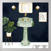 Poster Boho Bath Sinks II (Devant)