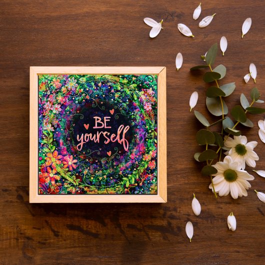 Poster Boho Be Yself Citation Inspirationnelle Inspirivit