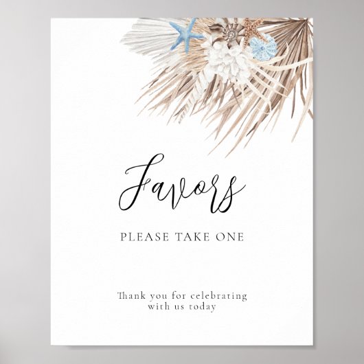 Poster Boho Beach Favors (Devant)