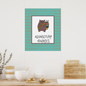 Poster Boho Bear Adventure Attend (Cuisine)