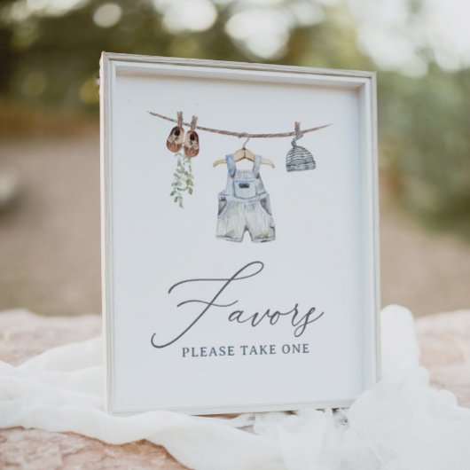 Poster Boho Bébé Vêtements Garçon Baby shower Faveurs Sig