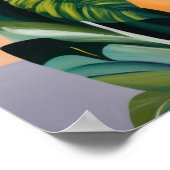 Poster Boho Black Woman Portrait botanique (Coin)