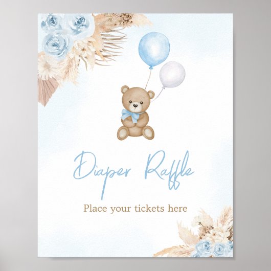 Poster Boho Bleu Nous Pouvons Attendre Rapide Déchets (Devant)