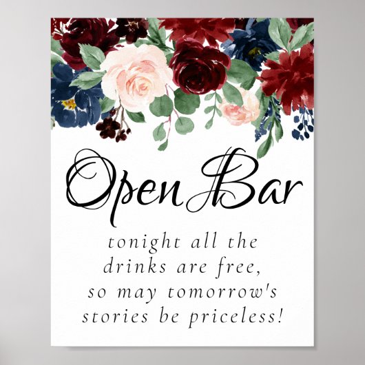Poster Boho Bloom | Baie de Bourgogne et Bar à Boissons O (Devant)