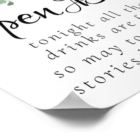 Poster Boho Bloom | Bourgueil rose et bar à ciel ouvert m (Coin)