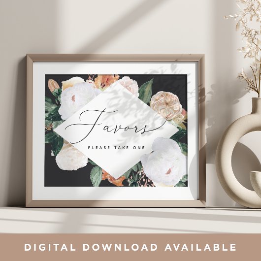 Poster Boho Blooms Mariage Faveur Signal