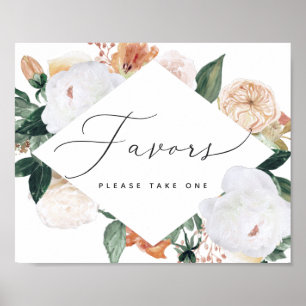 Poster Boho Blooms Mariage Faveur Signal