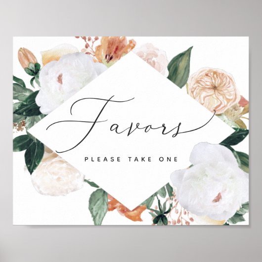 Poster Boho Blooms Mariage Faveur Signal (Devant)
