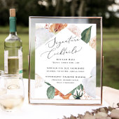 Poster Boho Blooms Mariage Signature Cocktail Menu Signe