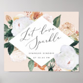 Poster Boho Blooms Mariage Sparkler Sendoff Sign (Devant)