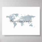 Poster boho blue Adventure attend l'impression paysage (Devant)