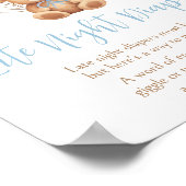 Poster Boho Blue Balloon Bear Baby Late Night Diapers (Coin)