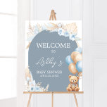 Poster Boho Blue Bear Baby shower de ballon Bienvenue<br><div class="desc">Faites de votre événement spécial avec ce Baby shower Teddy Bear avec notre Affiche de bienvenue mignonne et joliment imprimable avec adorable thème Boy Bear Shower. Téléchargez,  personnalisez et créez des souvenirs durables avec cette touche parfaite pour votre fête joyeuse ! BS691</div>