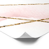 Poster Boho blush floral eucalyprus gold wedding Timeline (Coin)