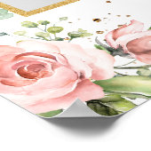 Poster Boho blush pink floral gold bwedding photo prop (Coin)