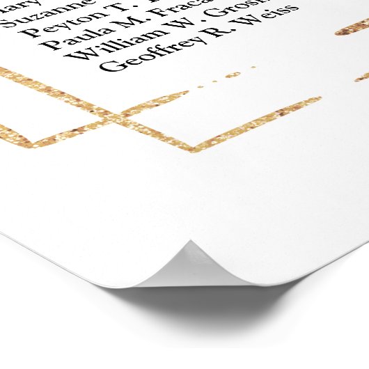 Poster Boho blush pink floral gold wedding seating chart (Coin)