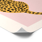 Poster Boho Blush Pink Vintage Arc surdimensionné Leopard (Coin)