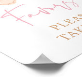 Poster Boho Blush rose Baby shower Faveurs Signer (Coin)