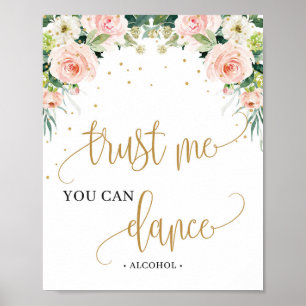 Poster Boho blush rose floral croyez-moi vous pouvez dans