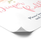 Poster Boho Blush rose Floral Douche Dépouille Raffle Sig (Coin)