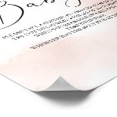 Poster Boho blush rose floral or ne dit pas signe bébé (Coin)