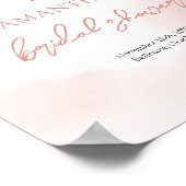 Poster Boho blush rose or rose fleuri douche nuptiale bie (Coin)