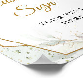 Poster Boho Blush rose roses verdure or panneau personnal (Coin)