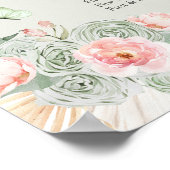 Poster Boho Blush Rose Sage Vert 15 Años Seating Chart (Coin)