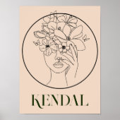 Poster Boho Bohemian Abstrait minimal Style (Devant)