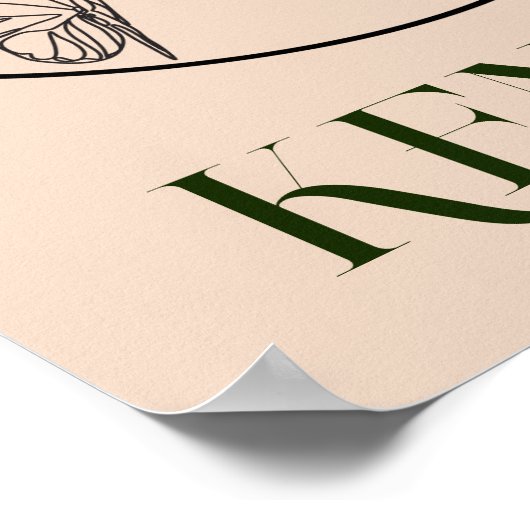 Poster Boho Bohemian Abstrait Minimal Style (Coin)