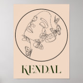 Poster Boho Bohemian Abstrait Minimal Style (Devant)