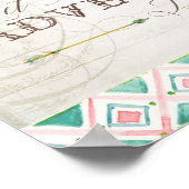 Poster Boho Bohémien Que l'Aventure Commence Teepee Bois (Coin)