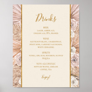 Poster Boho Botanical Boissons Mariages ivoiriennes Men