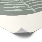 Poster Boho Botanical Green Sage Formes Abstraites (Coin)