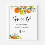 Poster Boho Botanique Orange et Lemon Mimosa Bar<br><div class="desc">Ajoutez un accent agrumes à votre événement avec ce panneau personnalisé Mimosa Bar. Il comprend une guirlande aquarelle de citrons et d'oranges. Personnalisez en ajoutant vos propres textes. Cette enseigne boho Mimosa Bar est parfaite pour les douches nuptiales d'été,  les mariages,  et bien plus encore.</div>