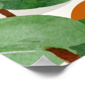 Poster Boho Botanique Vert Orange (Coin)