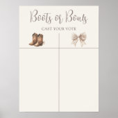 Poster Boho Bottes Ou Bows Sexe Signal De Prédiction De R (Devant)