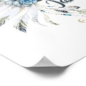 Poster Boho Boy en plume chapeau Nursery Art (Coin)