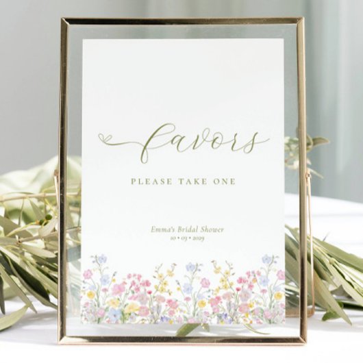 Poster Boho Bridal Shower Favors Tabletop Sign