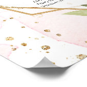 Poster Boho burgundy mariage alphabétique (Coin)