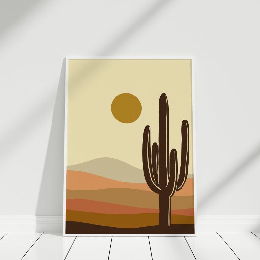 Poster Boho Burnt Orange Desert Paysage