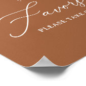 Poster Boho Burnt Orange Fête des mariées Faveurs Signal (Coin)