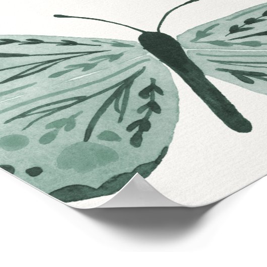 Poster Boho Butterfly Enchanted fête d'anniversaire Bienv (Coin)